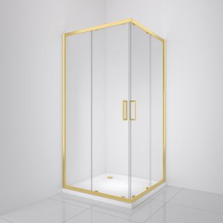 Душевой уголок BelBagno LUCE-A-2-90-C-ORO золото
