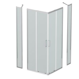 Душевой уголок BelBagno LUCE-A-22-100+25-C-Cr хром