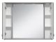 Зеркальный шкаф с подсветкой Misty Лувр 105см серый
