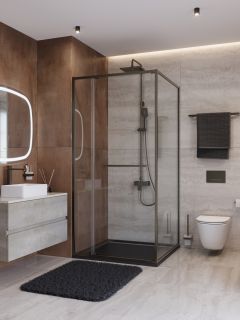 Душевой уголок CEZARES LUX-A-FS-11-100-C-GM