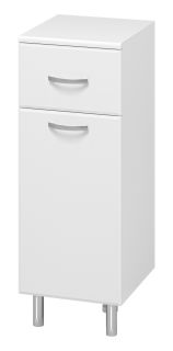 Напольная тумба Misty Люси с бельевой корзиной 30см белый