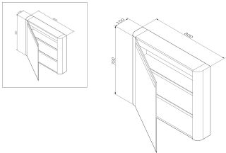 Зеркало-шкаф Am.Pm Sensation M30MCL0801WG левый 80 см белый