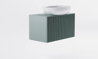 Тумба с раковиной Astra-Form М-40 Slim 4631177715969 80 см зелёный матовый