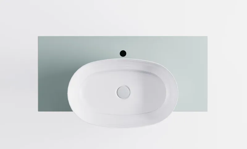 Тумба с раковиной Astra-Form М-40 Slim 4631177716027 90 см зелёный матовый