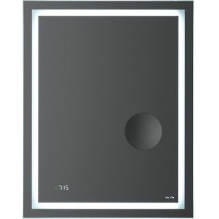 Зеркало Am.Pm Gem M91AMOX0553WG с LED-подсветкой часами и косметическим зеркалом 55 см
