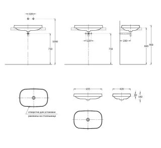 Раковина Kerama Marazzi Magica MA.wbi.65 65 см белый