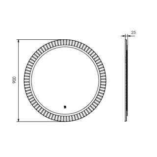 Зеркало Comforty Мадрид 00-00014159 90 см серый шёлк