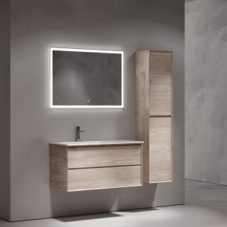 Подвесная тумба под раковину Sancos Marmi 2.0 MR2.0100LEG левая 99см дуб галифакс натуральный