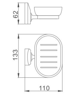 Мыльница Haiba HB1602 хром