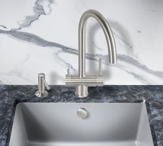 Смеситель для кухни Milacio Ultra MCU.554.SS под фильтр с краном для питьевой воды нержавеющая сталь