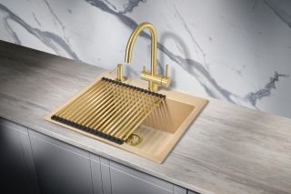 Ролл-мат для кухонной мойки Milacio Ultra MCU.4536.GD брашированное золото