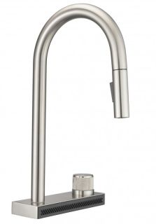 Смеситель для кухни Milacio Ultra MCU.556.SS с вытяжной лейкой и каскадным душем нержавеющая сталь