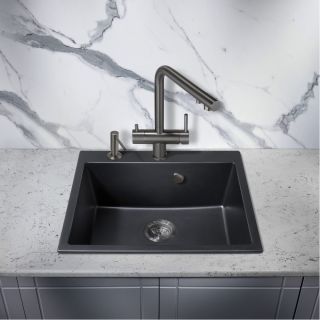 Смеситель для кухни Milacio Ultra MCU.559.GM под фильтр с краном для питьевой воды воронёная сталь