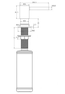 Дозатор для кухонной мойки Milacio MCU.934.TB Total Black