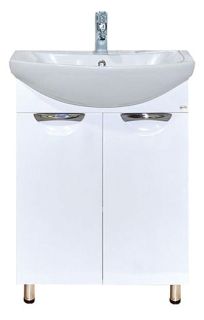 Напольная тумба под раковину Misty Лаванда 50см белый