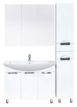 Напольная тумба под раковину Misty Лаванда 105см белый