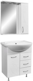 Зеркало-шкаф с подсветкой Stella Polar Фантазия 65см белый SP-00000225