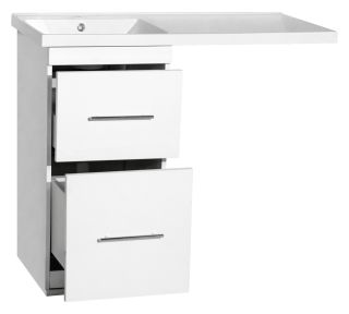 Напольная тумба под раковину Misty Мексика под стиральную машину 50см белый