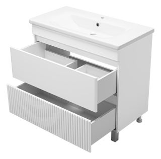 Напольная тумба под раковину Misty Мира 90см белый