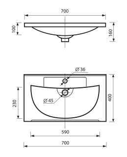 Раковина Misty EVVA 70 см