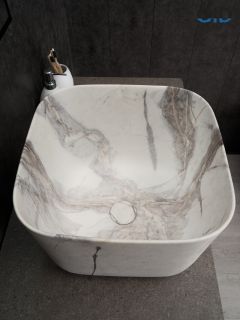 Раковина Gid Mnc9301 54480 накладная под камень матовый 36x36x25.5