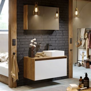 Подвесная тумба под раковину Aqwella Mobi MOB0110DB+MOB0710DB 100 см