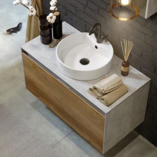 Подвесная тумба под раковину Aqwella Mobi MOB0110W+MOB0710W 100 см