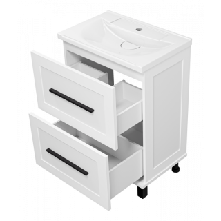 Напольная тумба под раковину Misty Модерн 60 см П-Мод07060-011Пр белый