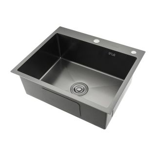 Мойка для кухни с коландером Gappo GS6050-6 чёрный