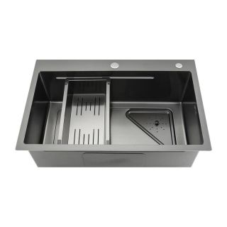 Мойка для кухни с коландером Gappo GS7246-6 чёрный