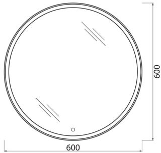 Зеркало с подсветкой Bellezza Ring 60см 00000011239