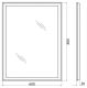 Зеркало BelBagno с LED-подсветкой и кнопочным управлением SPC-GRT-600-800-LED-BTN