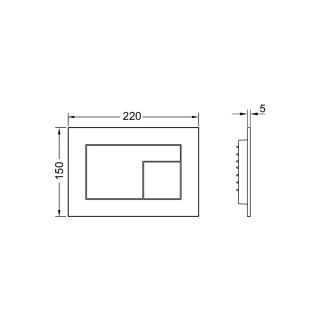 Клавиша смыва TECE TECEvelvet 9240731 антрацит