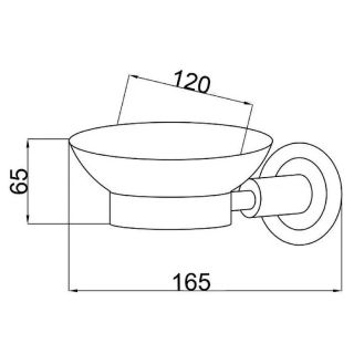Мыльница Boheme Murano 10903-B-BR бронза/чёрный