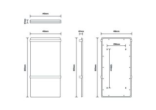 Полотенцесушитель электрический Black & White Moon 389SW
