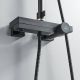 Душевая стойка Rose R1896H с термостатом чёрный матовый