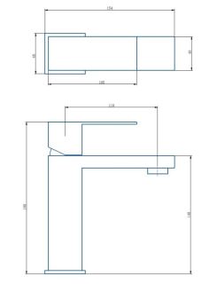 Смеситель для раковины Haiba HB10803-2 сталь