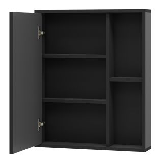 Зеркальный шкаф Misty Ненси 60см антрацит