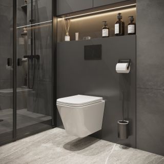 Подвесной унитаз Niagara Atrio NG-9303 безободковый белый