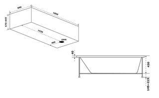 Акриловая ванна Bas Нирвана 180х80 без гидромассажа
