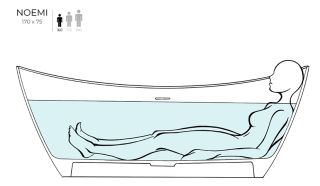 Ванна из искусственного камня Salini Noemi S-Stone 101722MRH 170x75см RAL снаружи