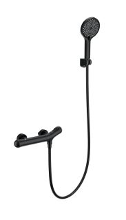 Смеситель для душа Wonzon & Woghand T-1000 WW-B2057-A-MB с термостатом чёрный матовый