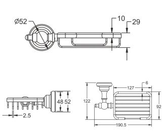 Мыльница Rose RG1104Q бронза