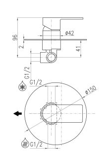 Смеситель для душа Rav Slezak Nil NL183L хром