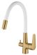 Смеситель для кухни ESKO Coral CL03GW белый золото