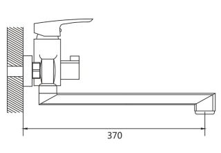 Смеситель для ванны Shevanik S8522H чёрный
