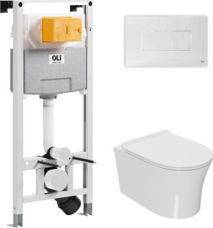 Комплект унитаза с инсталляцией Point Вега 879235pKA01+PN41711GM с сиденьем Микролифт