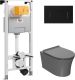 Комплект унитаза с инсталляцией Point Вега 879235pKA03+PN41711 с сиденьем Микролифт