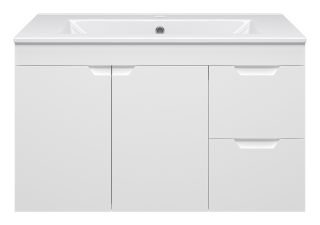 Подвесная тумба под раковину Misty Оптима 90см белый