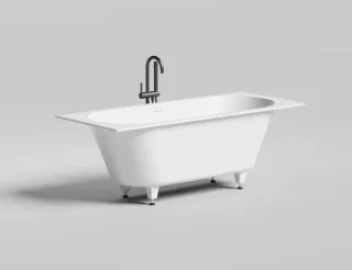 Ванна из искусственного камня Salini Ornella Axis Kit S-Sense 104713GRH 170x70см RAL снаружи